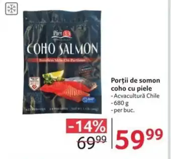 Selgros Porții de somon coho cu piele Ofertă