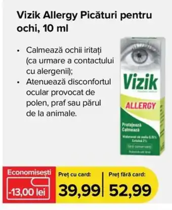 Vizik Allergy Picături pentru ochi, 10 ml