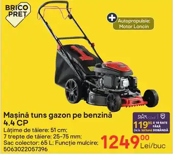 Brico Depôt Maşină tuns gazon pe benzină 4.4 CP Ofertă