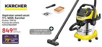 Brico Depôt Aspirator umed uscat 17 L WD5 Karcher Ofertă