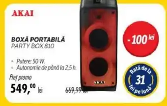 Flanco BOXĂ PORTABILĂ PARTY BOX 810 Ofertă