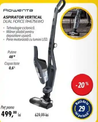 Flanco ASPIRATOR VERTICAL DUAL FORCE RH6756WO Ofertă