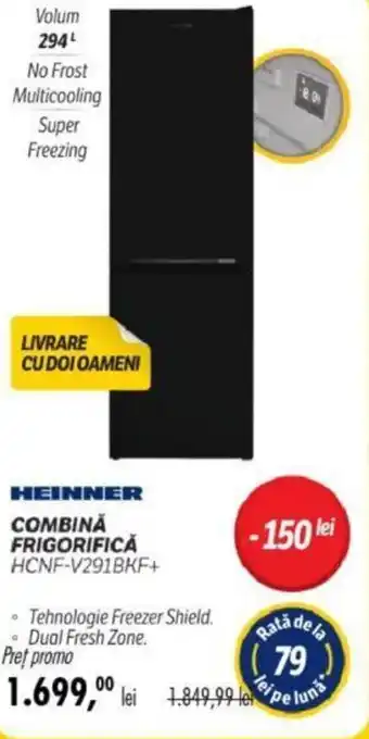 Flanco HEINNER COMBINA FRIGORIFICA HCNF-V291BKF+ Ofertă