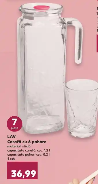 Kaufland Carafă cu 6 pahare Ofertă