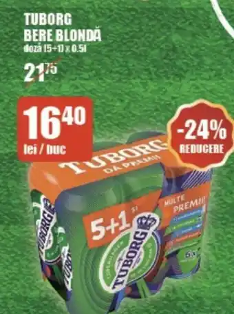 Auchan TUBORG BERE BLONDA Ofertă