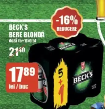 Auchan BECK'S BERE BLONDA Ofertă