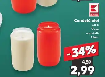 Kaufland Candelǎ ulei 60 h Ofertă