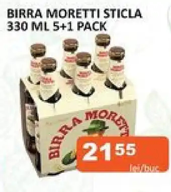 Unicarm BIRRA MORETTI STICLA 330 ML 5+1 PACK Ofertă