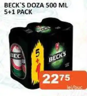 BECK'S DOZA 500 ML 5+1 PACK