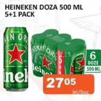 Unicarm HEINEKEN DOZA 500 ML 5+1 PACK Ofertă