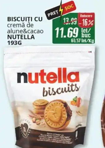 Diana Supermarket BISCUIȚI CU cremă de alune&cacao NUTELLA 193G Ofertă