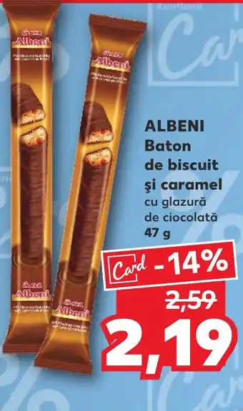 Kaufland ALBENI Baton de biscuit şi caramel Ofertă