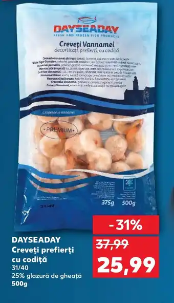 Kaufland DAYSEADAY Creveţi prefierţi cu codiţă Ofertă