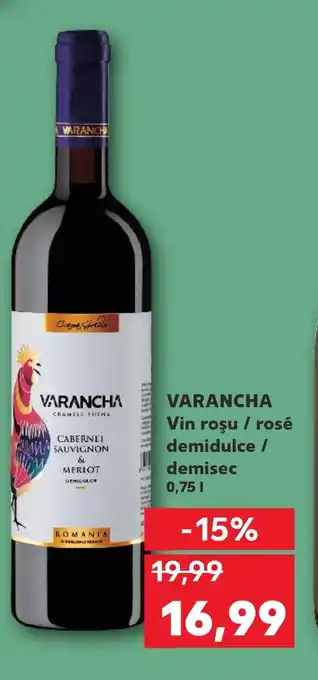 Kaufland VARANCHA Vin roşu / rosé demidulce / demisec Ofertă