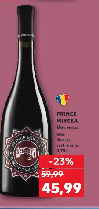 Kaufland PRINCE MIRCEA Vin rosu sec Ofertă