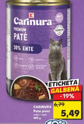 Kaufland CARINURA Pate pisici Ofertă