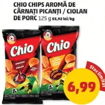 Penny CHIO CHIPS AROMĂ DE CÂRNAŢI PICANTI / CIOLAN DE PORC 125 g Ofertă