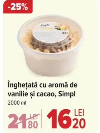 îngheţată cu aromă de vanilie și cacao, Simpl