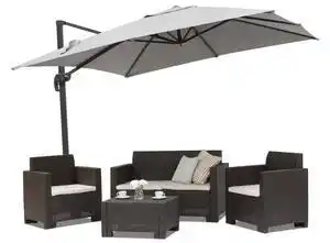 Favi Umbrelă de grădină gri Siena 3x3m Garden Point Ofertă