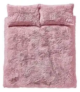 Favi Lenjerie de pat din micropluș roz Catherine Lansfield Cuddly, 200 x 200 cm, roz Ofertă