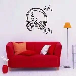 Favi Sticker perete Headset black Ofertă