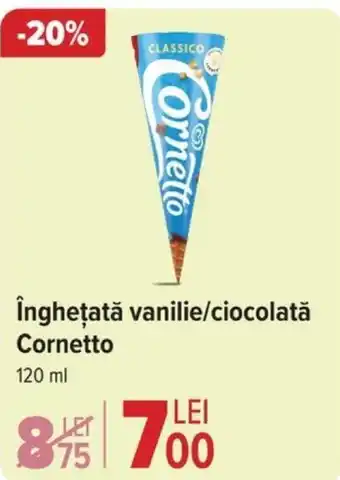 Carrefour Îngheţată vanilie/ciocolată Cornetto Ofertă