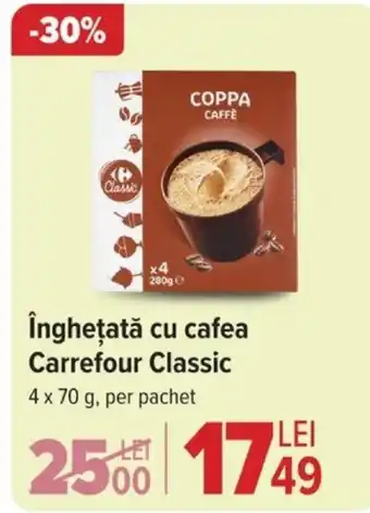 Carrefour Înghețată cu cafea Carrefour Classic Ofertă