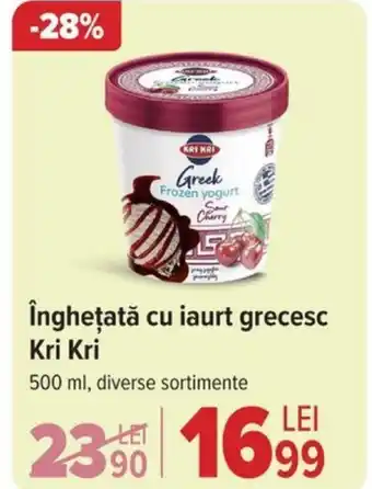 Carrefour înghețată cu iaurt grecesc Kri Kri Ofertă