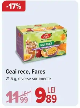 Ceai rece, Fares