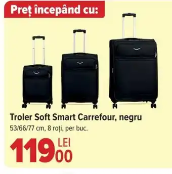Carrefour Troler Soft Smart Carrefour, negru Ofertă