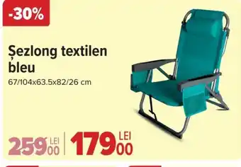 Carrefour Şezlong textilen bleu Ofertă