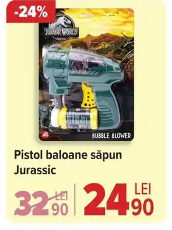 Carrefour Pistol baloane săpun Jurassic Ofertă