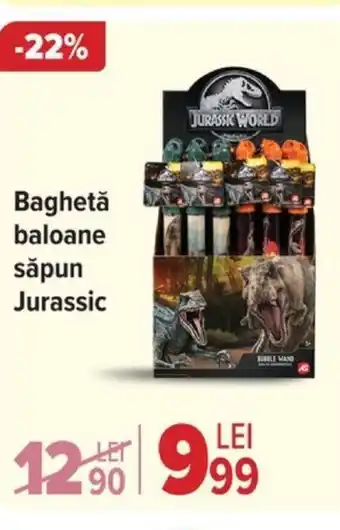 Carrefour Baghetǎ baloane săpun Jurassic Ofertă