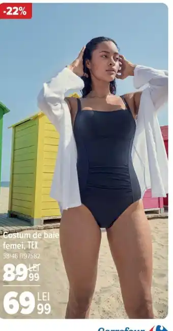 Carrefour Costum de baie femei, TEX Ofertă