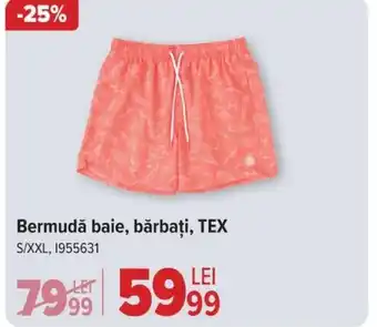 Carrefour Bermudǎ baie, bărbaţi, TEX Ofertă