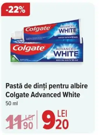 Carrefour Pastă de dinți pentru albire Colgate Advanced White 50 ml Ofertă