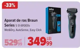 Carrefour Aparat de ras Braun Series 5 51-B1000s Ofertă
