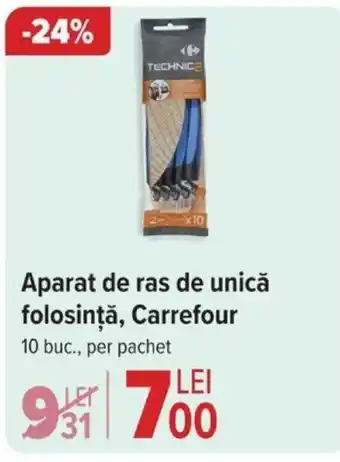 Aparat de ras de unică folosinţă, Carrefour