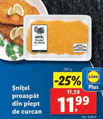 Lidl Şniţel proaspăt din piept de curcan Ofertă