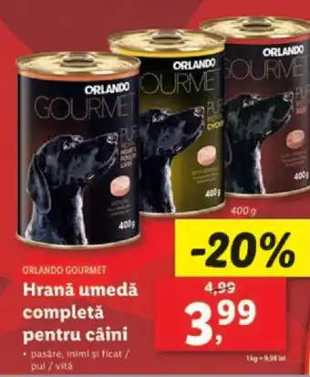 Lidl ORLANDO GOURMET Hrană umedă completă pentru câini Ofertă