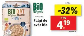 Lidl CROWNFIELD Fulgi de ovǎz bio Ofertă