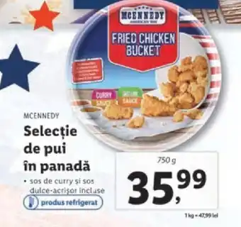 Lidl MCENNEDY Selecţie de pui în panadǎ Ofertă