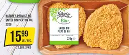 Mega Image NATURE'S PROMISE BIO SNITEL DIN PIEPT DE PUI, 220G Ofertă