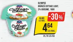 Mega Image OLYMPUS BRÂNZĂ COTTAGE LIGHT, 2% GRĂSIME, 180G Ofertă