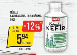 Mega Image MÜLLER KALINKA KEFIR, 1.5% GRĂSIME, 500G Ofertă