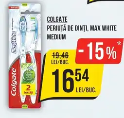 Mega Image COLGATE PERIUȚĂ DE DINŢI, MAX WHITE MEDIUM Ofertă