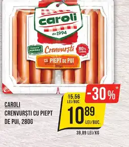 CAROLI CRENVURȘTI CU PIEPT DE PUI, 280G