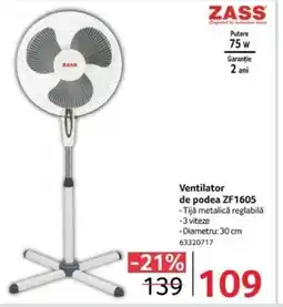 Selgros Ventilator de podea ZF1605 Ofertă