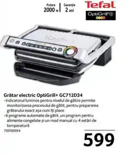 Selgros Grătar electric OptiGrill+ GC712D34 Ofertă