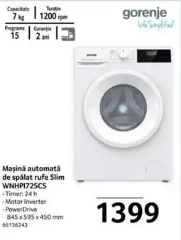 Maşină automată de spălat rufe Slim WNHP172SCS